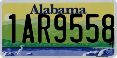AL license plate 1AR9558