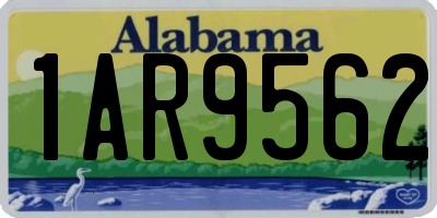 AL license plate 1AR9562