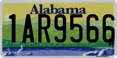 AL license plate 1AR9566