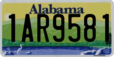 AL license plate 1AR9581