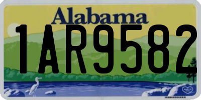 AL license plate 1AR9582