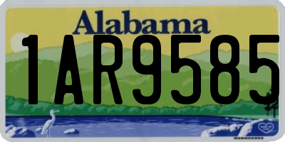 AL license plate 1AR9585