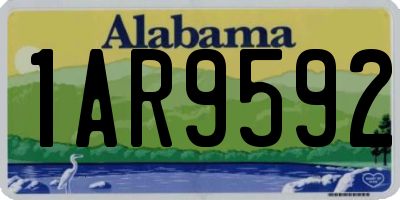 AL license plate 1AR9592
