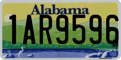 AL license plate 1AR9596