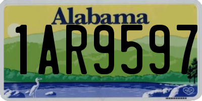 AL license plate 1AR9597