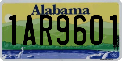 AL license plate 1AR9601