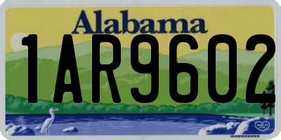 AL license plate 1AR9602