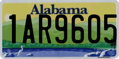 AL license plate 1AR9605