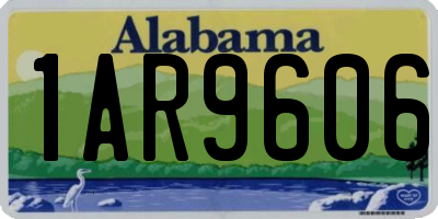 AL license plate 1AR9606