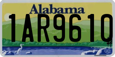 AL license plate 1AR9610