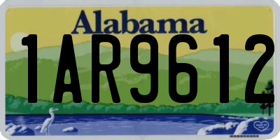 AL license plate 1AR9612
