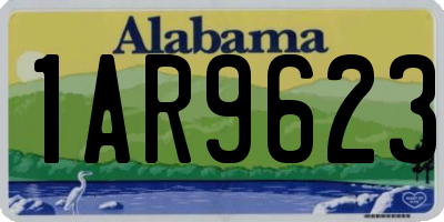 AL license plate 1AR9623