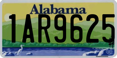 AL license plate 1AR9625