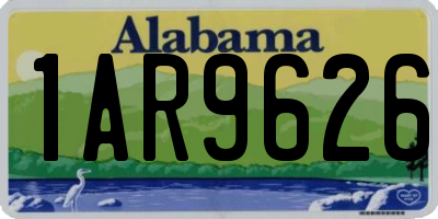 AL license plate 1AR9626