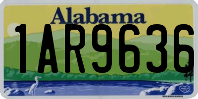 AL license plate 1AR9636