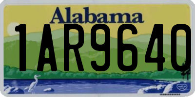 AL license plate 1AR9640