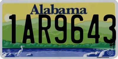 AL license plate 1AR9643