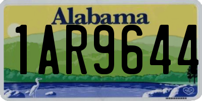 AL license plate 1AR9644