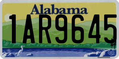 AL license plate 1AR9645