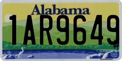 AL license plate 1AR9649