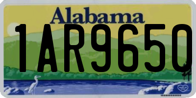 AL license plate 1AR9650
