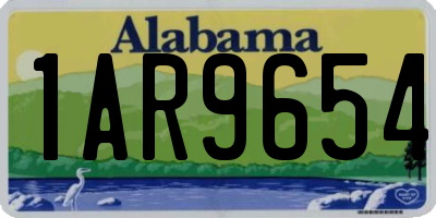 AL license plate 1AR9654