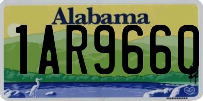 AL license plate 1AR9660