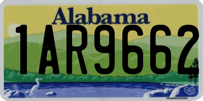 AL license plate 1AR9662