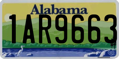 AL license plate 1AR9663