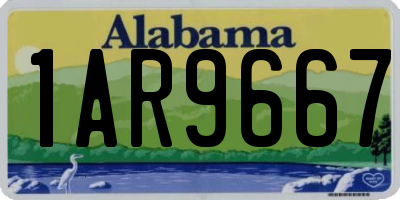 AL license plate 1AR9667
