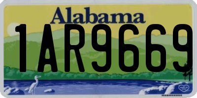 AL license plate 1AR9669