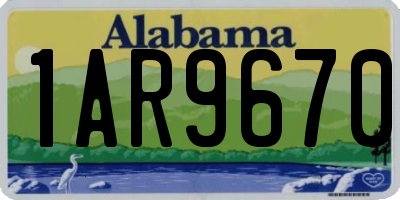AL license plate 1AR9670