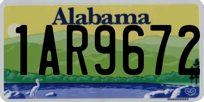 AL license plate 1AR9672