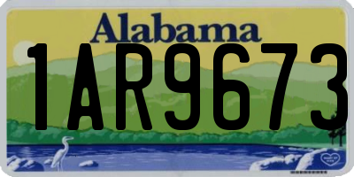 AL license plate 1AR9673