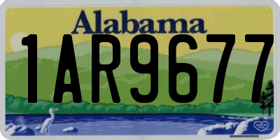 AL license plate 1AR9677