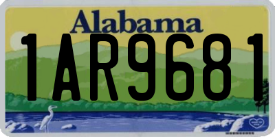AL license plate 1AR9681