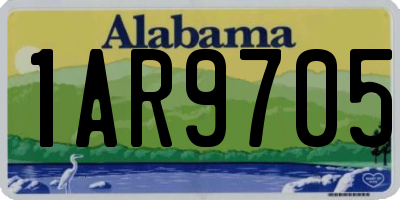 AL license plate 1AR9705