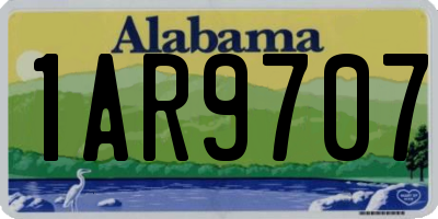 AL license plate 1AR9707