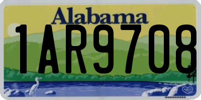 AL license plate 1AR9708