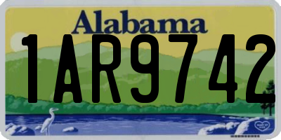 AL license plate 1AR9742