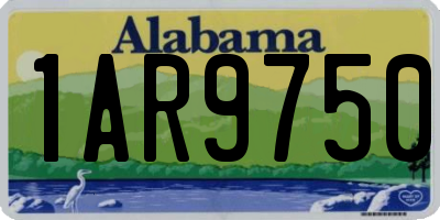 AL license plate 1AR9750