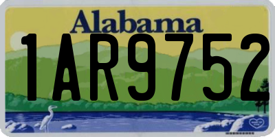 AL license plate 1AR9752