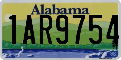 AL license plate 1AR9754
