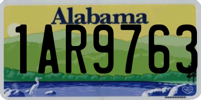 AL license plate 1AR9763
