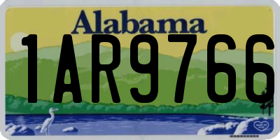 AL license plate 1AR9766