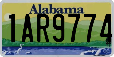 AL license plate 1AR9774
