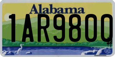 AL license plate 1AR9800