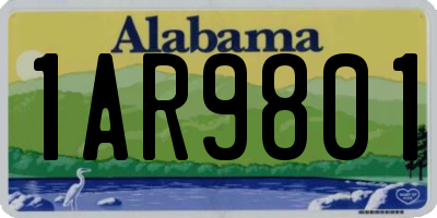 AL license plate 1AR9801