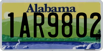 AL license plate 1AR9802