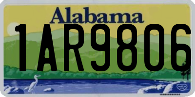 AL license plate 1AR9806